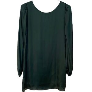 Nymphe Shirt Rich Green Longline Fully Lined Body Silky Forest Fairy Sz S/M